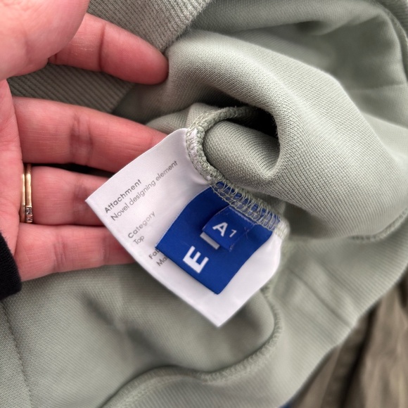 Ader Error Fall 2022 Seafoam Green Patch Jersey Terry Sweatshirt - Picture 2 of 11